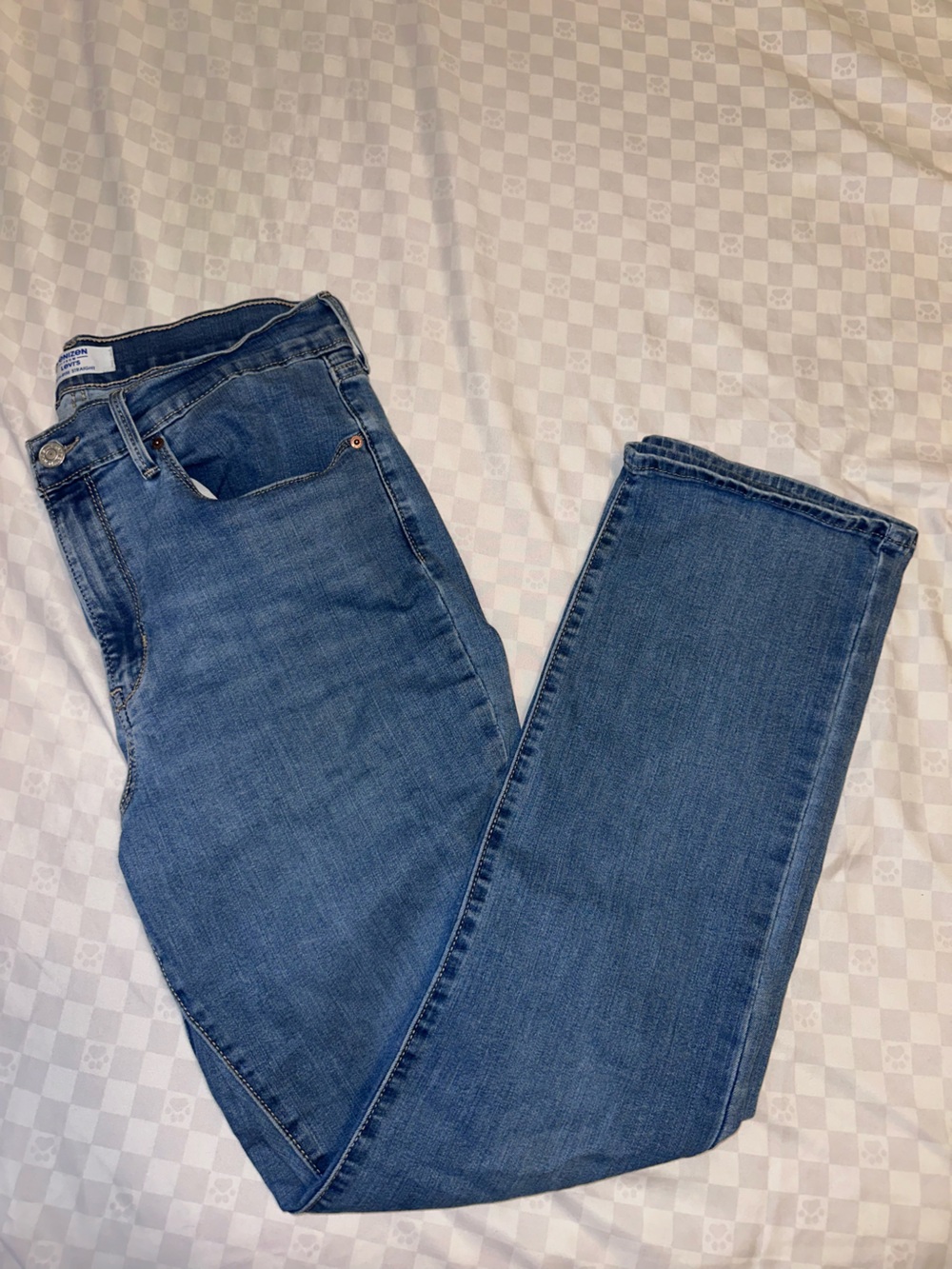 Denizen from Levi's High-Rise Straight Denim Jeans in Medium Blue